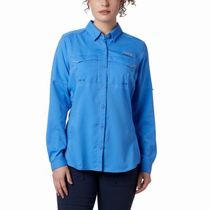 Columbia PFG Lo Drag™ Långärmad Tröja Dam Blå (TEUXV5781)